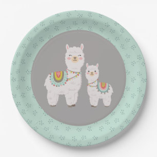 Assiettes En Carton Baby shower boho llama
