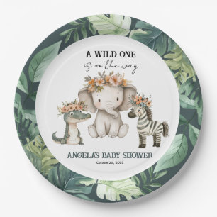 Assiettes En Carton Baby shower Boho Safari