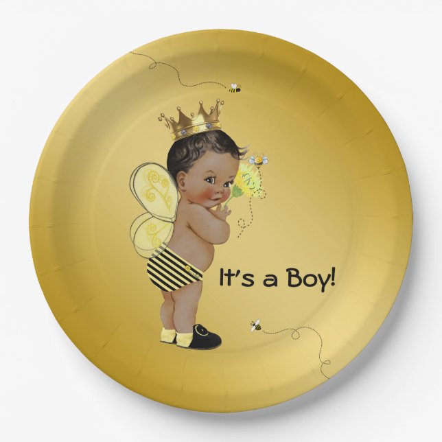 Assiettes En Carton Baby shower d'Abee Boy (Devant)