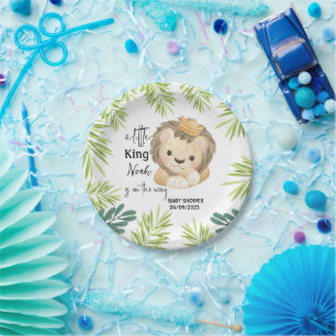 Assiettes En Carton baby shower d'animaux safari bébé lion king