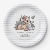 Baby shower d'aquarelle Bambi Woodland