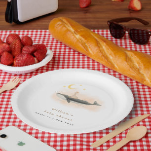 Assiettes En Carton Baby shower de baleines Vintages et de canards neu