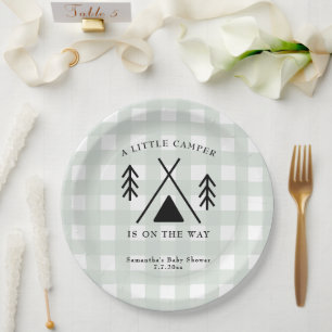 Assiettes En Carton Baby shower de camping