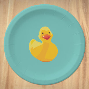 Assiettes En Carton Baby shower de canard en caoutchouc