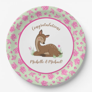 Assiettes En Carton Baby shower de cerfs