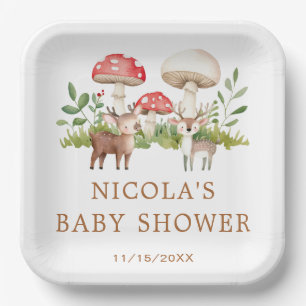 Assiettes En Carton Baby shower de cerfs de bois