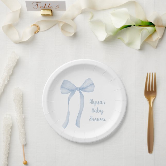 Assiettes En Carton Baby shower de coquette de la cave bleue (Mariage)