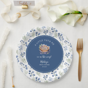 Assiettes En Carton Baby shower de En vichy à la tarte Little Cutie