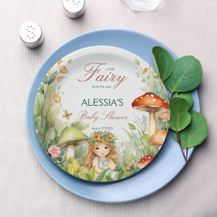 Assiettes En Carton Baby shower de fée de jardin enchanté imprimé