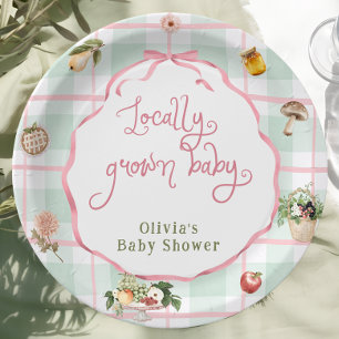 Assiettes En Carton Baby shower de filles du de fermiers cultivés loc