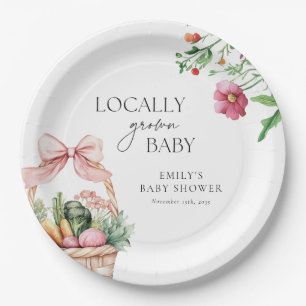 Assiettes En Carton Baby shower de filles du marché des fermiers culti