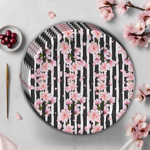 Assiettes En Carton Baby shower de fleurs de cerisiers Sakura Spring