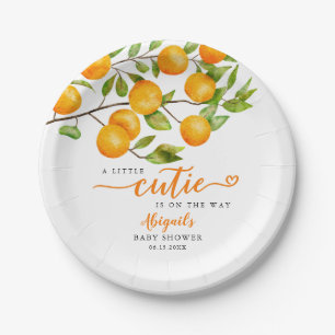 Assiettes En Carton Baby shower de fruits d'été Little Cutie