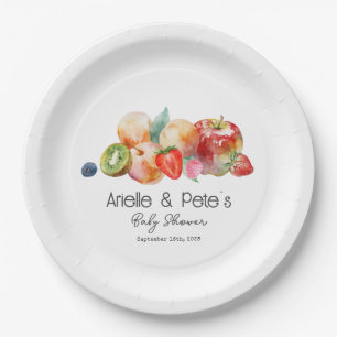 Assiettes En Carton Baby shower de fruits sucrés de Berry