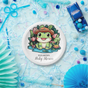 Assiettes En Carton Baby shower de grenouille