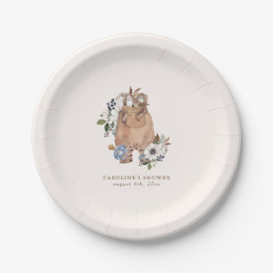 Assiettes En Carton Baby shower de la crèche Neutral Boho