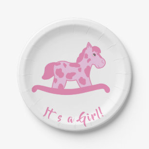 Assiettes En Carton Baby shower de la Fille du Cheval des Rochers C'es