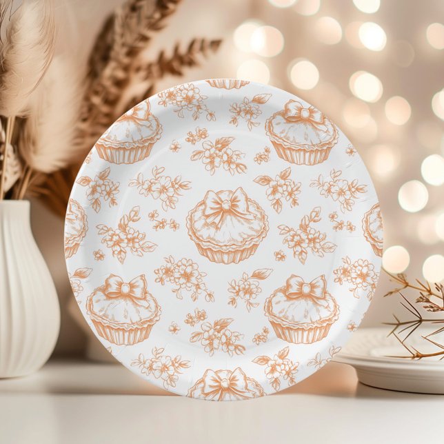 Assiettes En Carton Baby shower de la petite Cutie Pie Florale Toile d (Créateur téléchargé)
