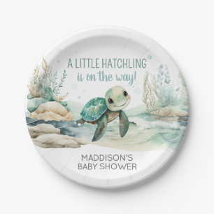 Assiettes En Carton Baby shower de la tortue de mer
