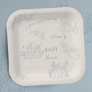 Assiettes En Carton Baby shower de maman de Peter Rabbit