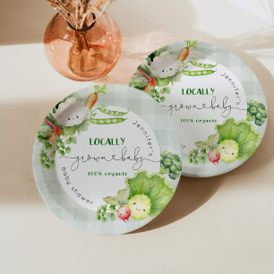 Assiettes En Carton Baby shower de marché des baby Farmers cultivés lo