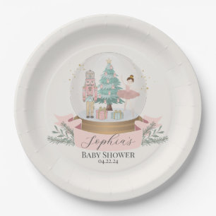 Assiettes En Carton baby shower de noix de rose