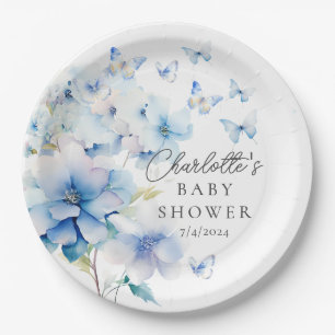 Assiettes En Carton Baby shower de papillons Whimsical