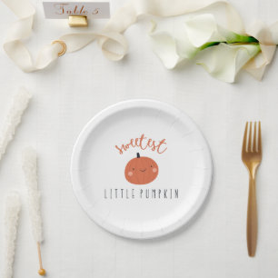 Assiettes En Carton baby shower de petites plaques de papier citrouill