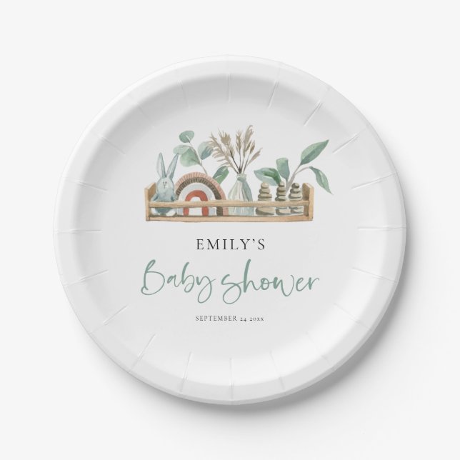 Assiettes En Carton Baby shower de rangement des jouets Boho Shelf Bud (Devant)