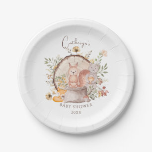 Assiettes En Carton Baby shower des amis animaux de la forêt de bois m