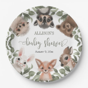 Assiettes En Carton baby shower des amis forestiers des animaux des fo