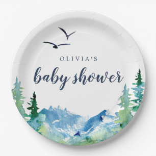 Assiettes En Carton Baby shower des Rocheuses