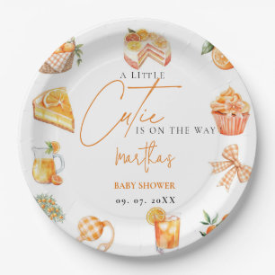Assiettes En Carton Baby shower d'été de la Cutie d'agrumes botaniques