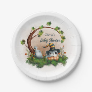 Assiettes En Carton Baby shower d'Halloween Chien-Chien-Chien Mignonne