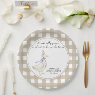 Assiettes En Carton Baby shower d'oie
