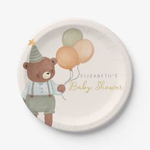 Assiettes En Carton Baby shower d'ours en peluche mignon