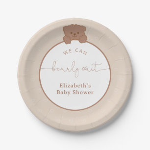 Assiettes En Carton Baby shower d'ours en peluche mignon