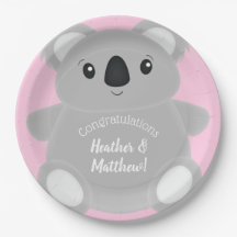 Baby shower d'ours rose Koala
