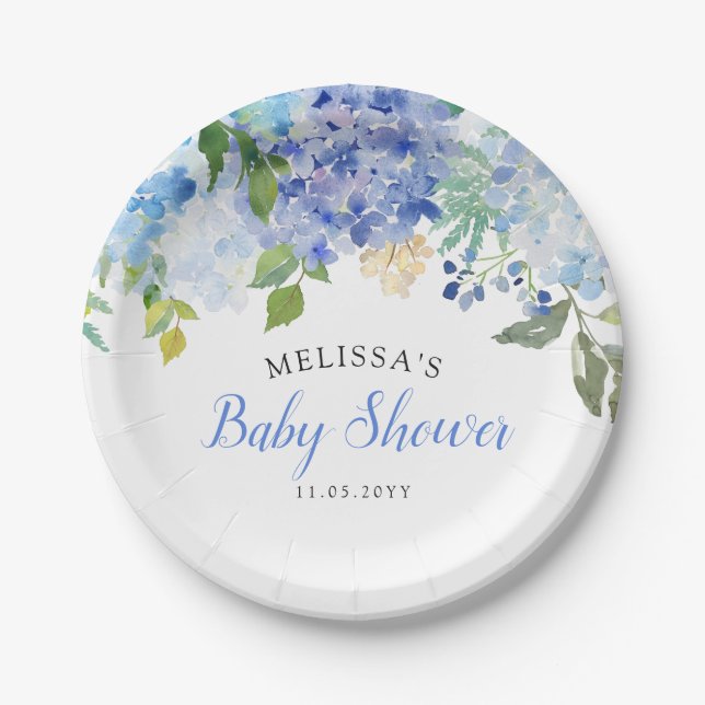 Assiettes En Carton Baby shower du bouquet | de fleur de la Caroline (Devant)