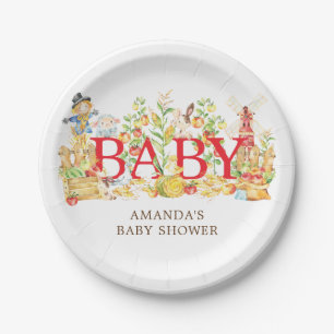 Assiettes En Carton Baby shower du marché agricole Plaque de 7 po
