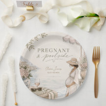 Baby-shower enceinte au bord de la piscine