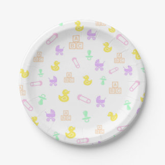 Assiettes En Carton Baby shower fille