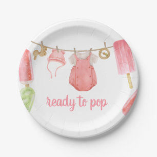 Assiettes En Carton Baby Shower Fille Popsicle