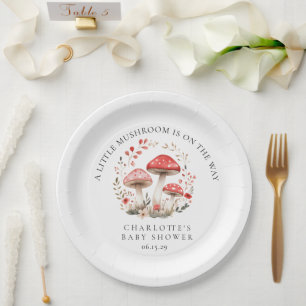 Assiettes En Carton Baby shower Fleur sauvage de Little Mushroom