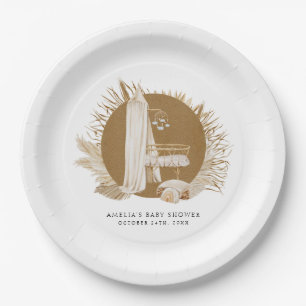 Assiettes En Carton Baby Shower Floral Boho