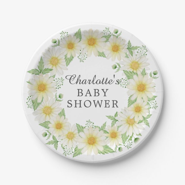 Assiettes En Carton Baby shower Fraîche 7" Plaque (Devant)