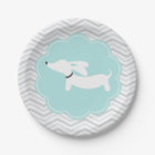 Baby shower Garçon Blue Doxie Dachshund Plaques de