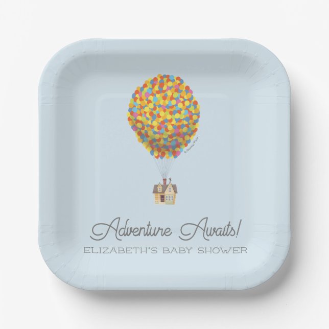 Assiettes En Carton BABY SHOWER HAUT | L'aventure est là (Recto)