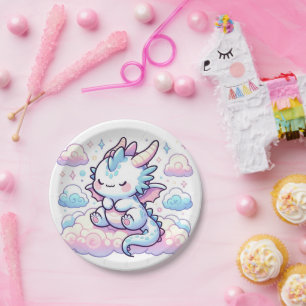 Assiettes En Carton Baby shower Imaginaire Dragon