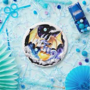 Assiettes En Carton Baby shower inspiré par les dragons